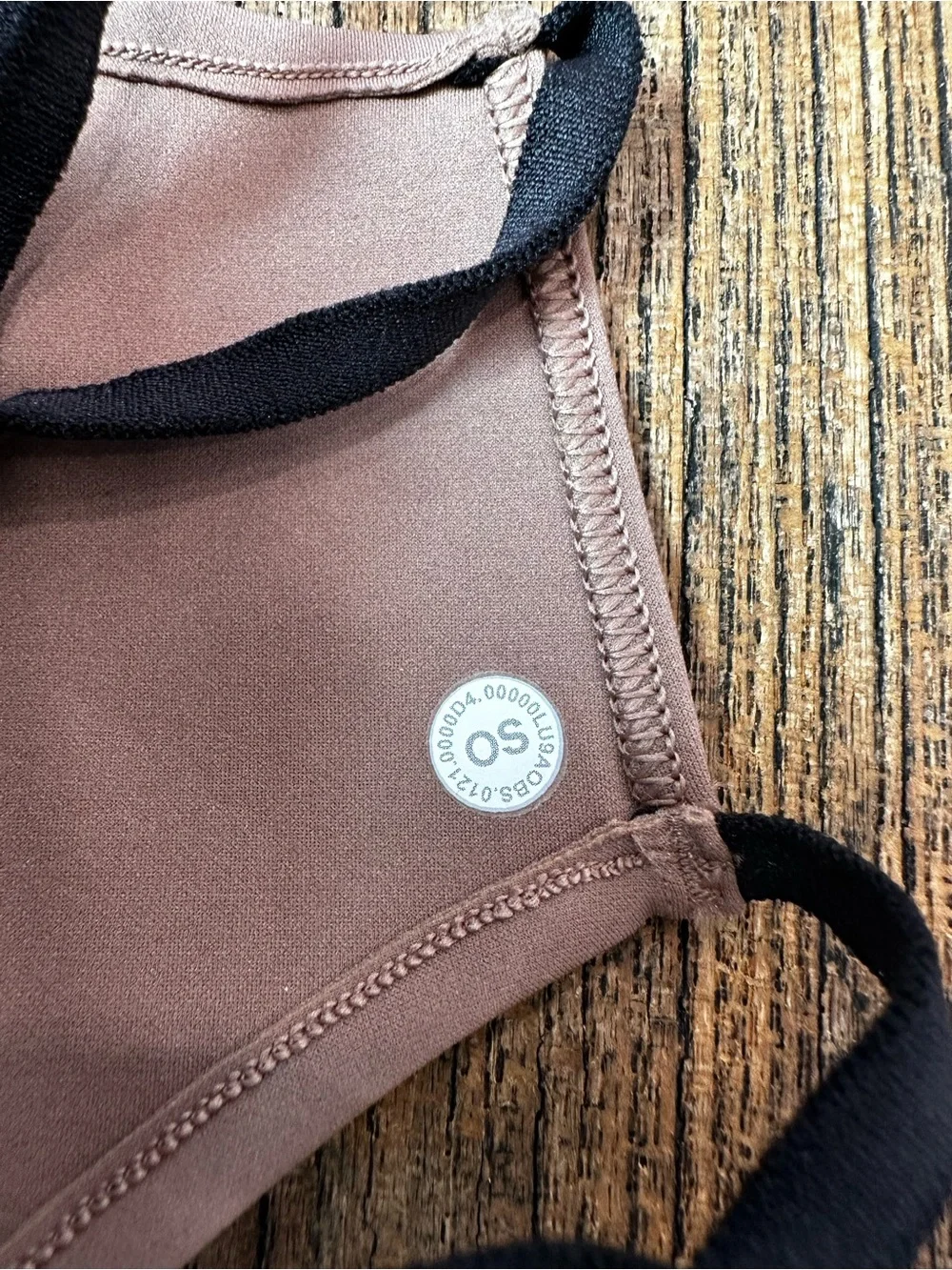 lululemon athletica Taupe Face Mask with Black Straps